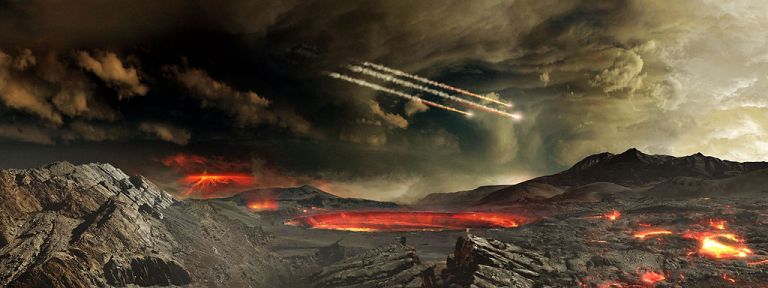 La terra di 4500 milioni di anni fa